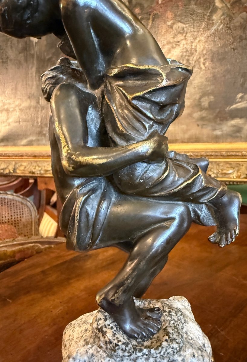 Bronze Sculpture Depicting A Kidnapping, Late 19th Century In The Style Of Clodion-photo-5