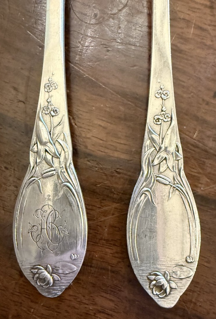 Art Nouveau 54-piece Silver-plated Metal Cutlery Set By Boulenger Circa 1900-photo-5