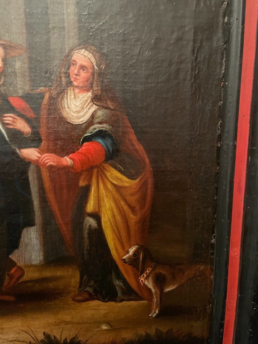 École italienne paire de tableaux  religieux scènes de la vie de la Vierge  XVIIIème siècle-photo-6