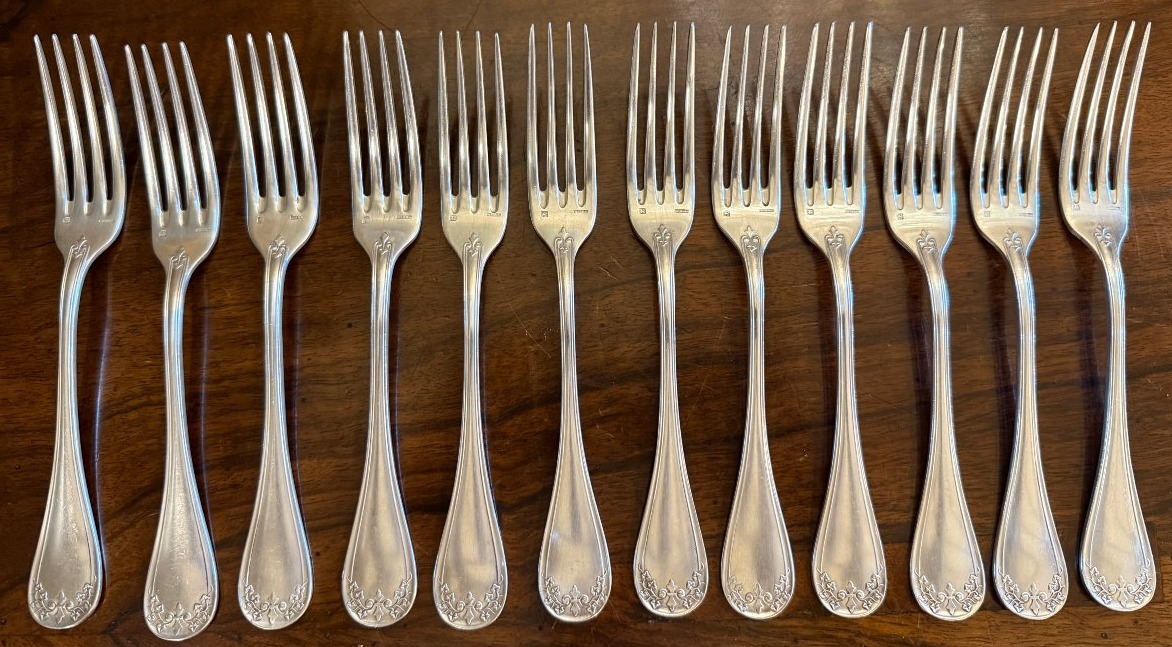 Art Nouveau Silver-plated Cutlery Set By Ercuis, 49 Pieces, Circa 1900-photo-1