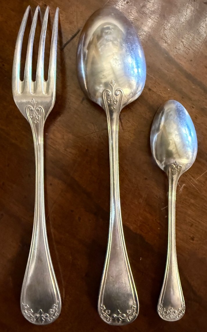 Art Nouveau Silver-plated Cutlery Set By Ercuis, 49 Pieces, Circa 1900-photo-4