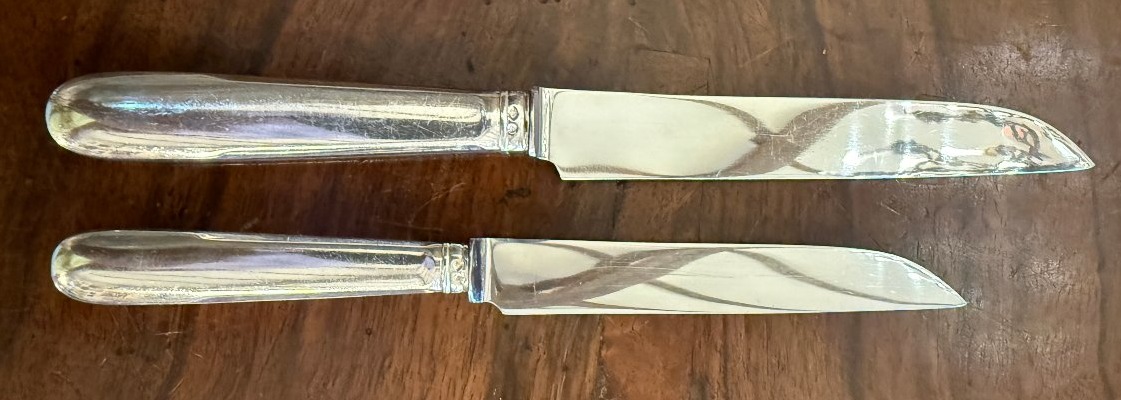 Christofle  24 Knives With Solid Silver Handles  Cluny Model-photo-2