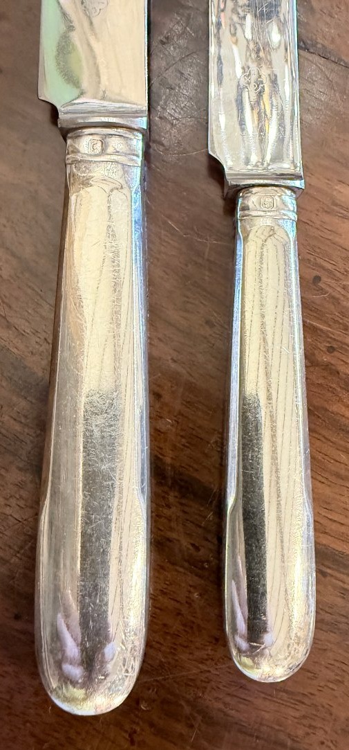 Christofle  24 Knives With Solid Silver Handles  Cluny Model-photo-4