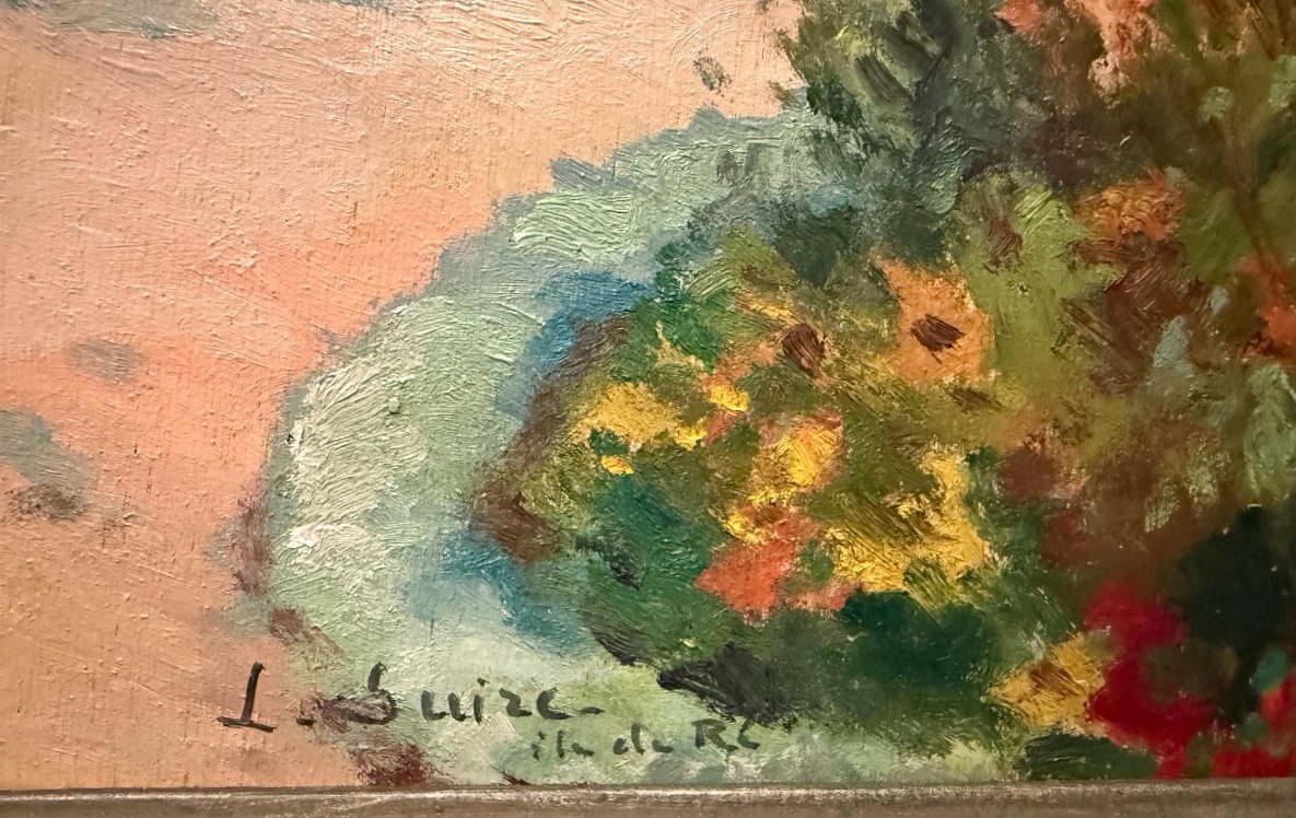 Louis Suire grand tableau maison fleurie à l'île de Ré-photo-7