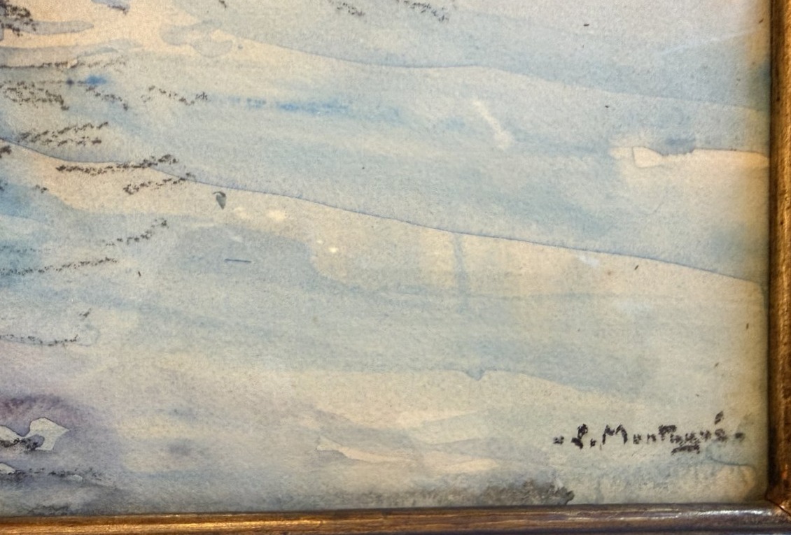 Grande aquarelle le quartier des Brescon à Martigues par Louis Agricol MONTAGNÉ-photo-7