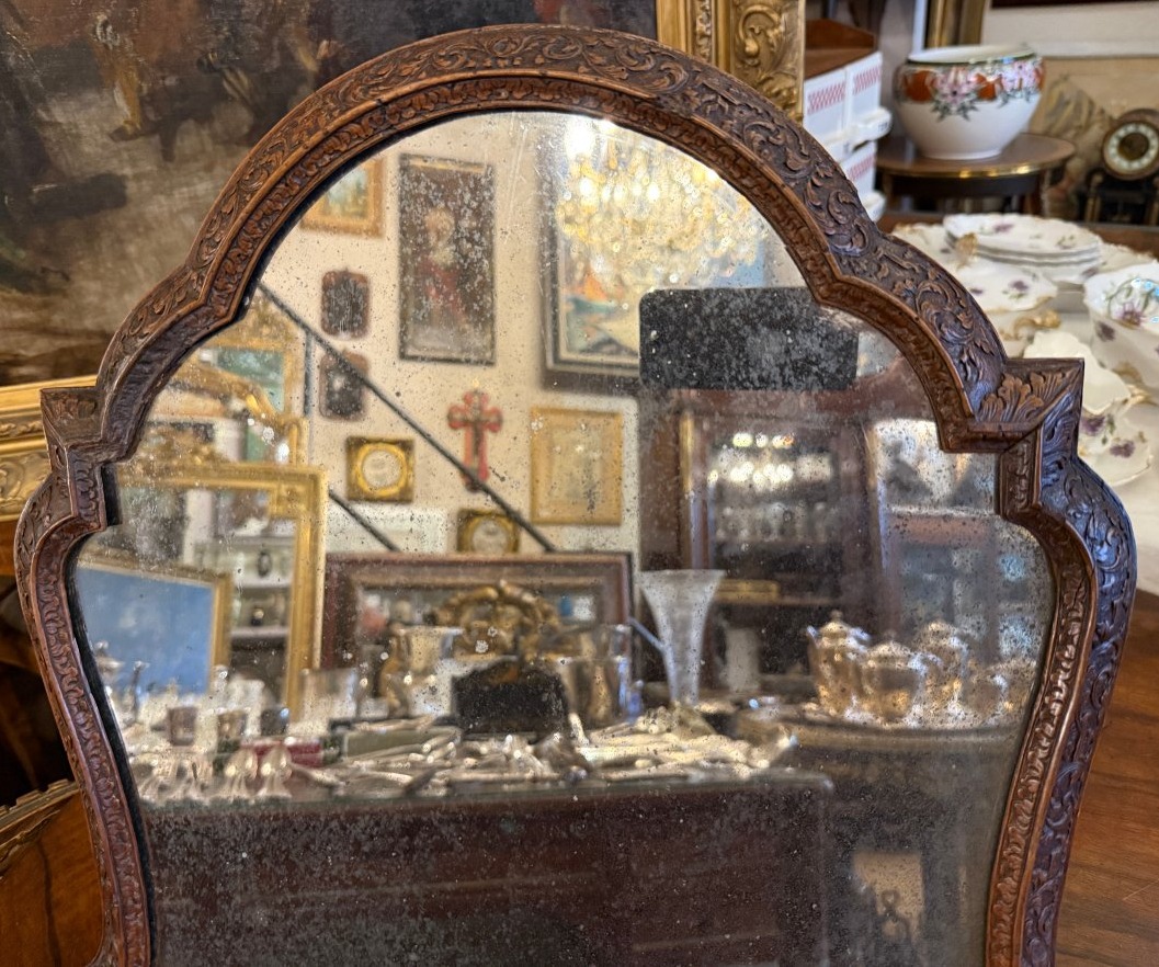 Miroir de toilette époque Louis XIV en bois dit de Saint Lucie atelier de César Bagard XVIIème-photo-2