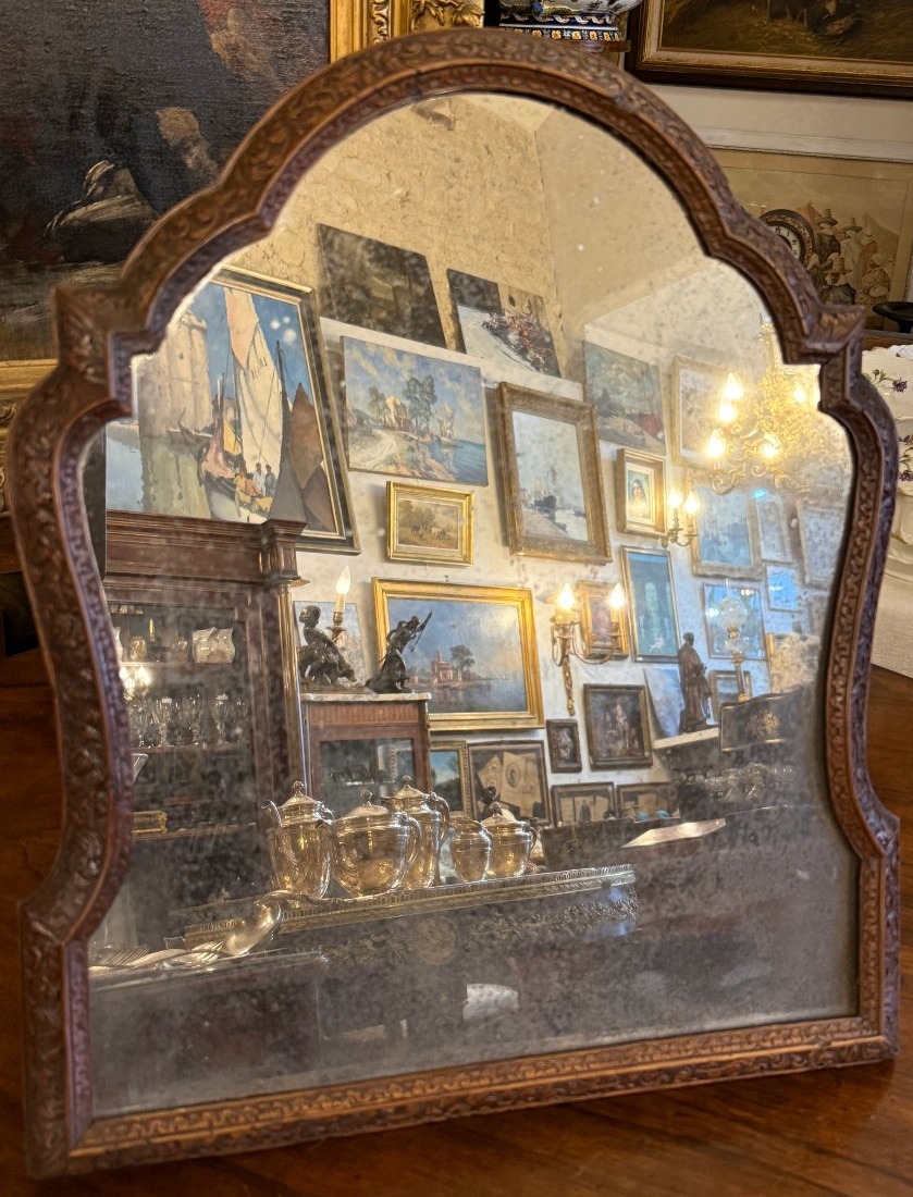 Miroir de toilette époque Louis XIV en bois dit de Saint Lucie atelier de César Bagard XVIIème
