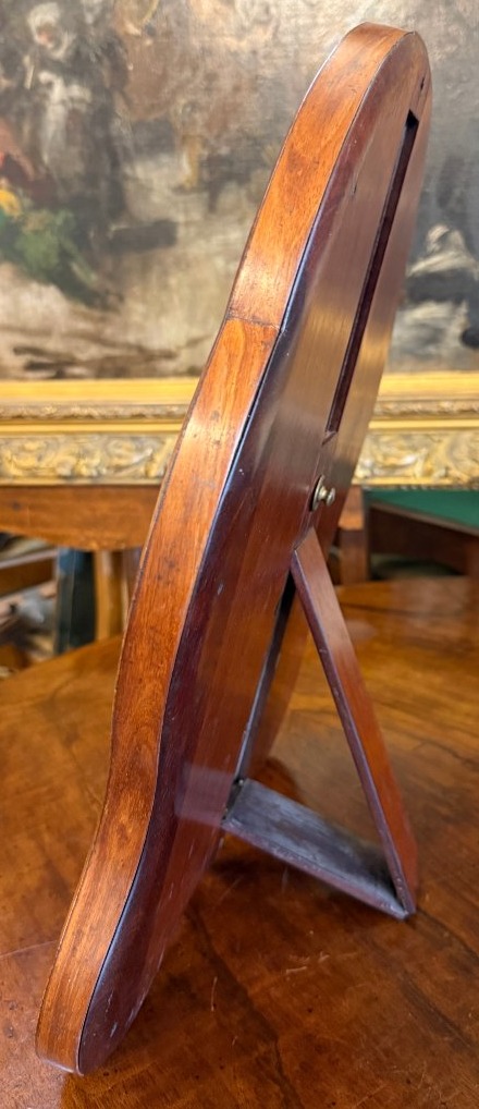 Miroir de toilette marqueterie de bois de rose et laiton  époque Napoléon III vers 1850-photo-3