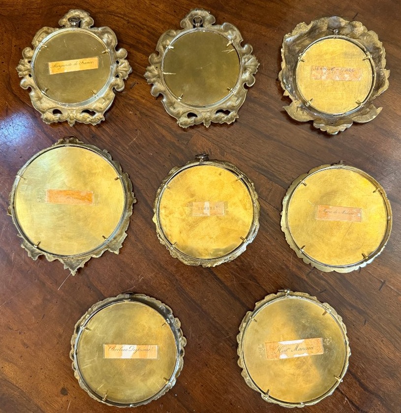 Eight Bronze Photo Medallion Frames For Hanging, From The Napoleon III Era, 19th Century-photo-7