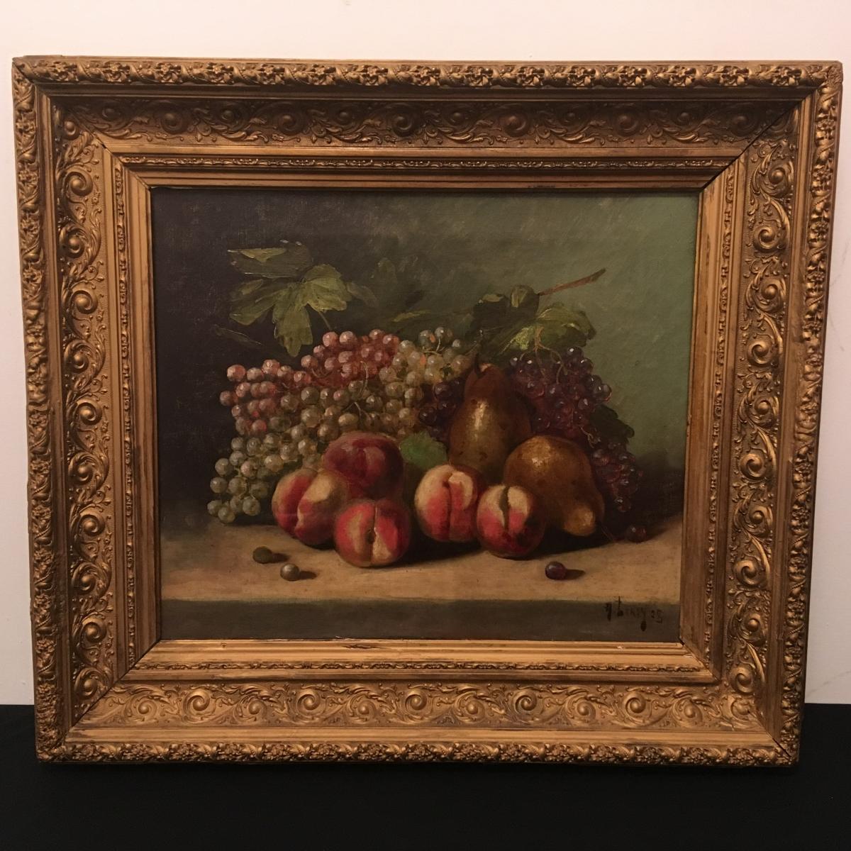 Tableau "Nature Morte Aux Fruits" Par Leroy