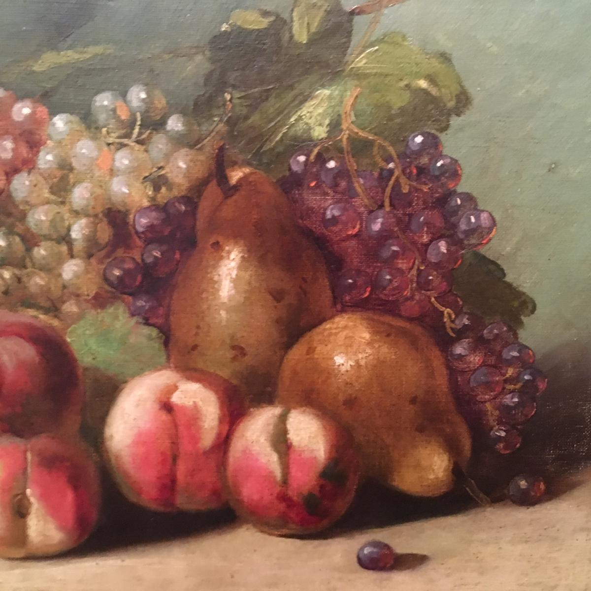Painting "still Life With Fruits" By Leroy-photo-1