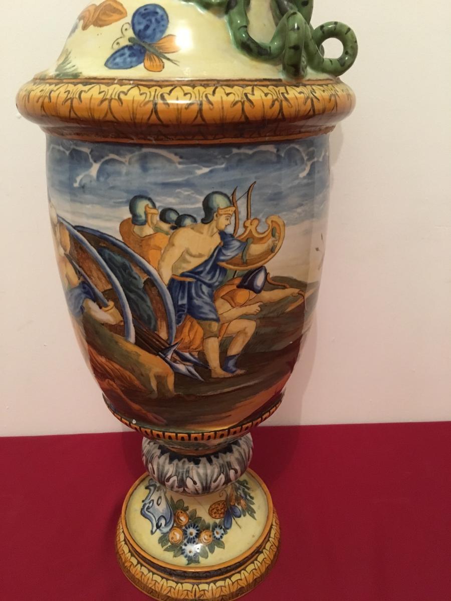 Vase Majolique Italienne-photo-2