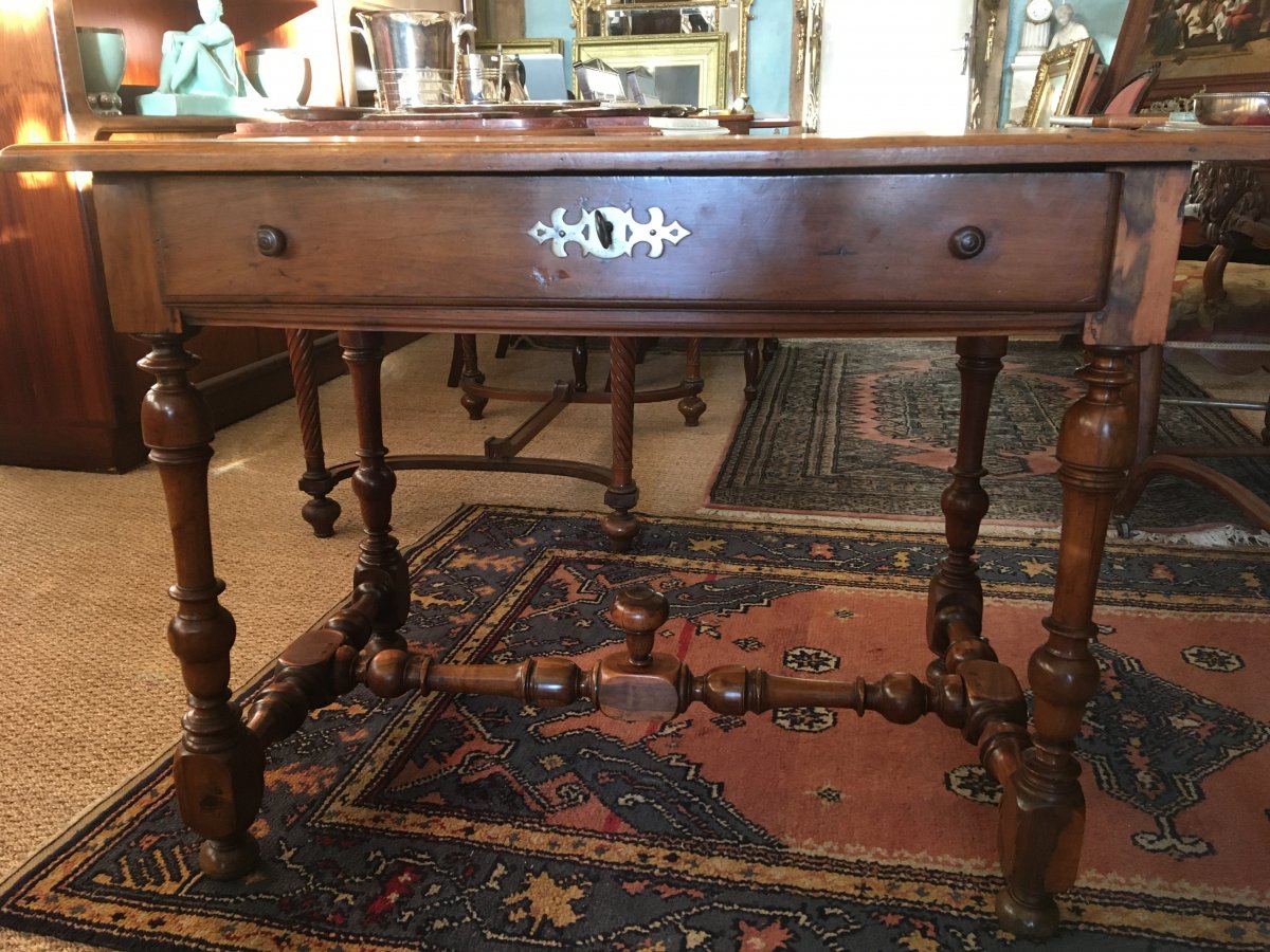 Table Epoque Louis XIV En Gaïac , Acajou Et Bois Exotique .XVIIème-photo-2