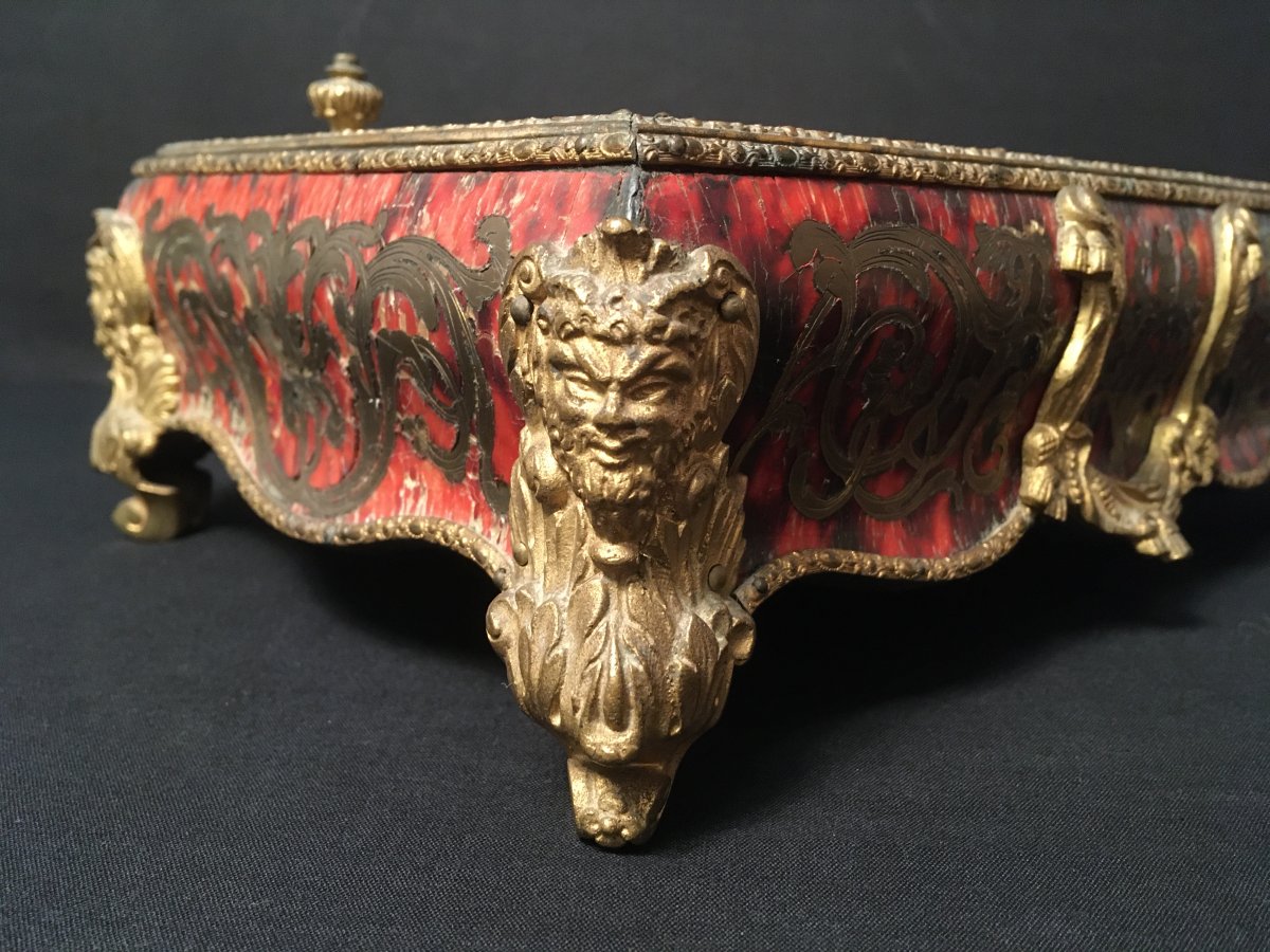 Encrier Marqueterie Boulle Napoléon III  XIXème-photo-3
