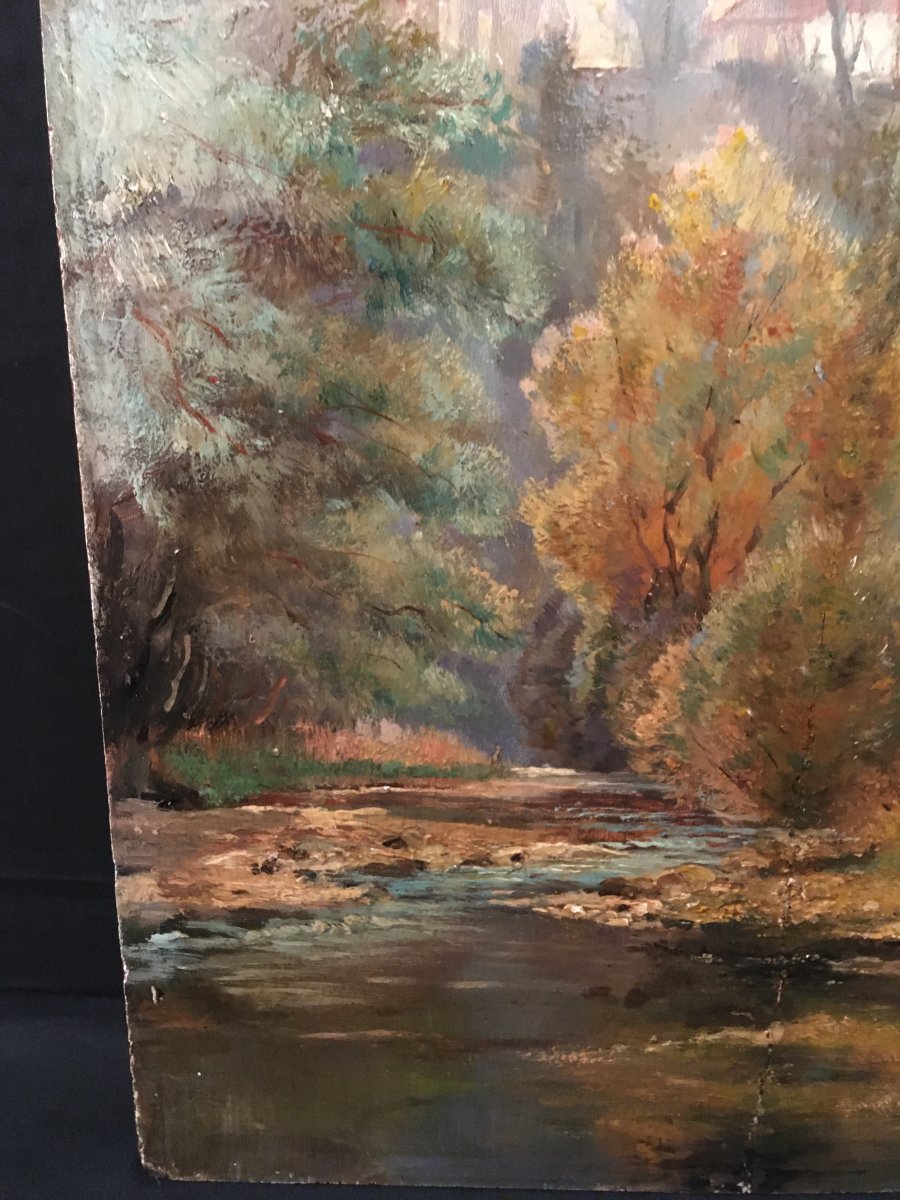 Tableau Paysage De La Dordogne Par A GROSS-photo-5