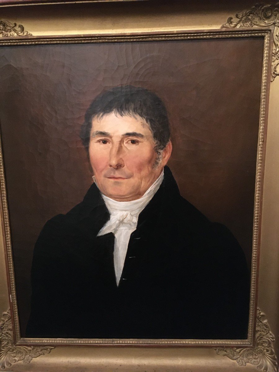 Portrait d'homme époque Restauration 1830 .-photo-2