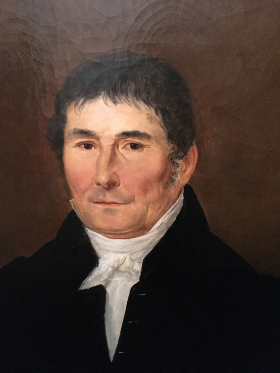 Portrait d'homme époque Restauration 1830 .-photo-3