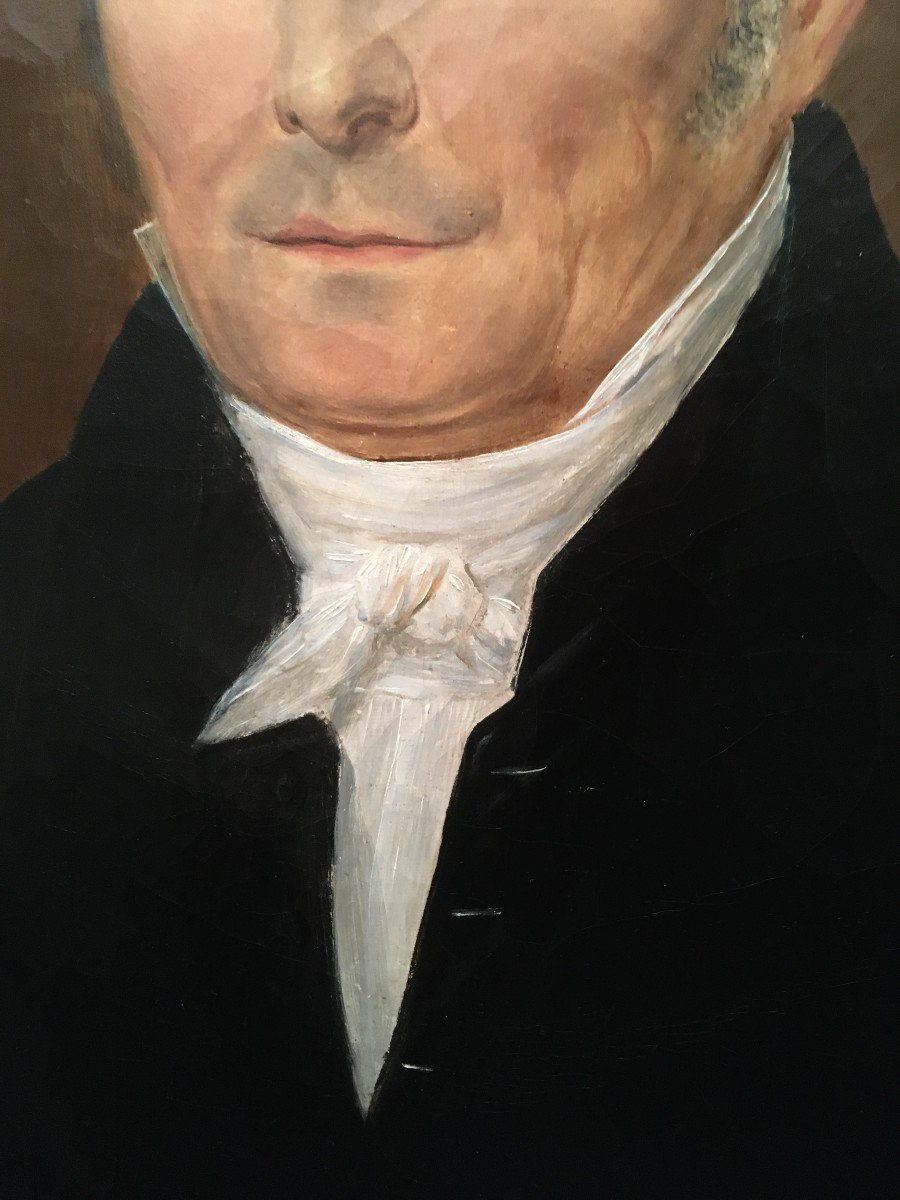 Portrait d'homme époque Restauration 1830 .-photo-3