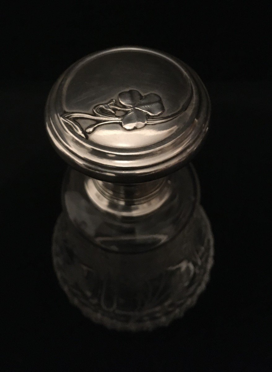 Art Nouveau Crystal Silver Mounted Toiletries Set-photo-2
