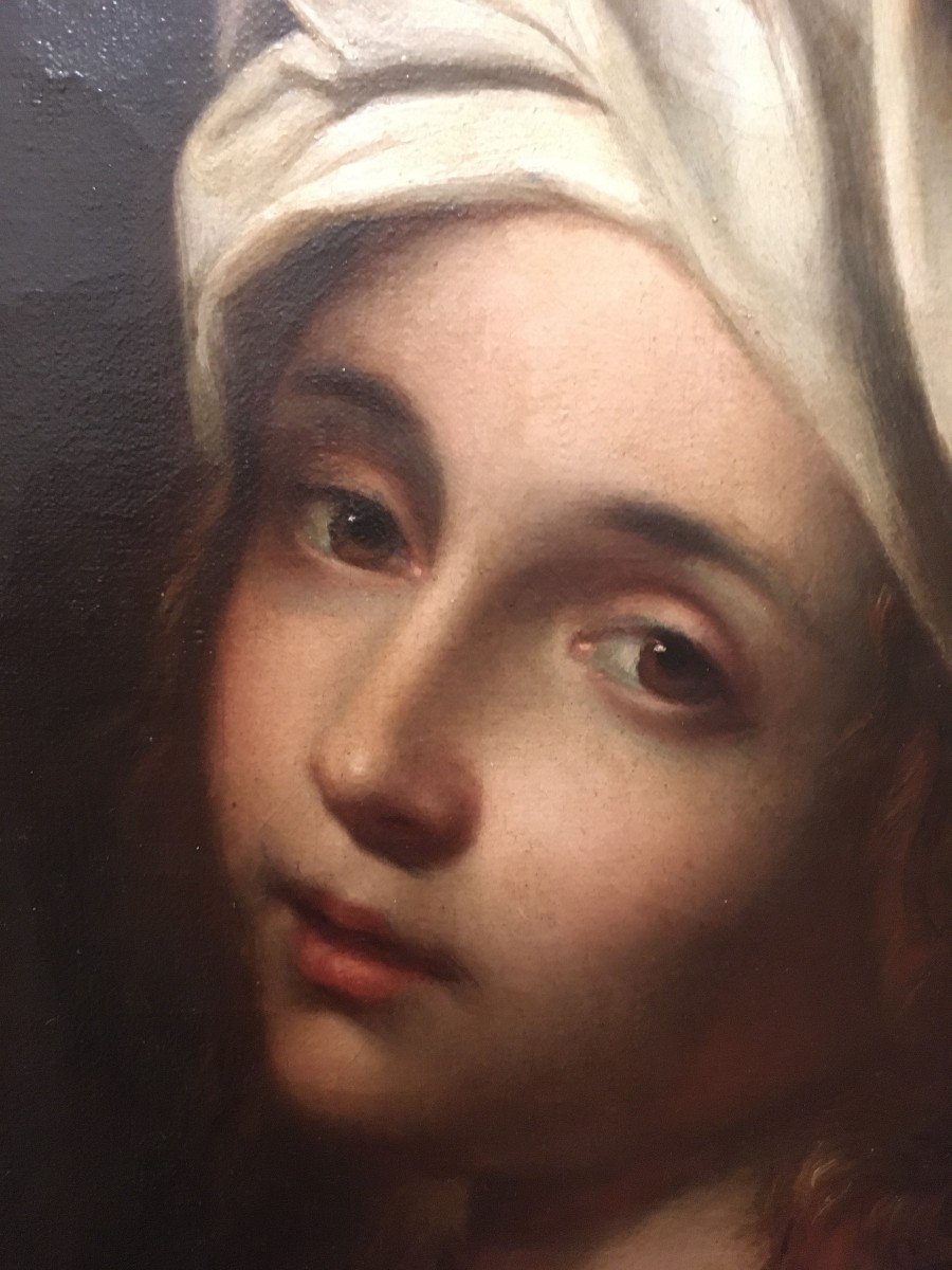école Italienne Du XIXème Siècle  Portrait De La Cenci d'Après Guido Reni-photo-3