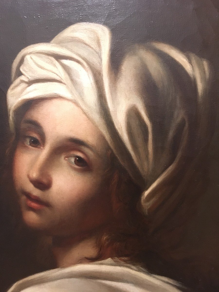 école Italienne Du XIXème Siècle  Portrait De La Cenci d'Après Guido Reni-photo-2
