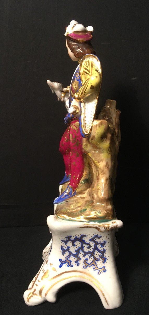 Paris Porcelain Troubadour Style Couple Forming Vases.-photo-4