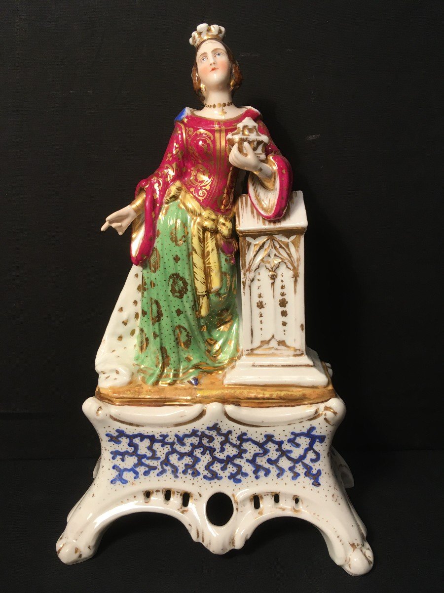 Paris Porcelain Troubadour Style Couple Forming Vases.-photo-5