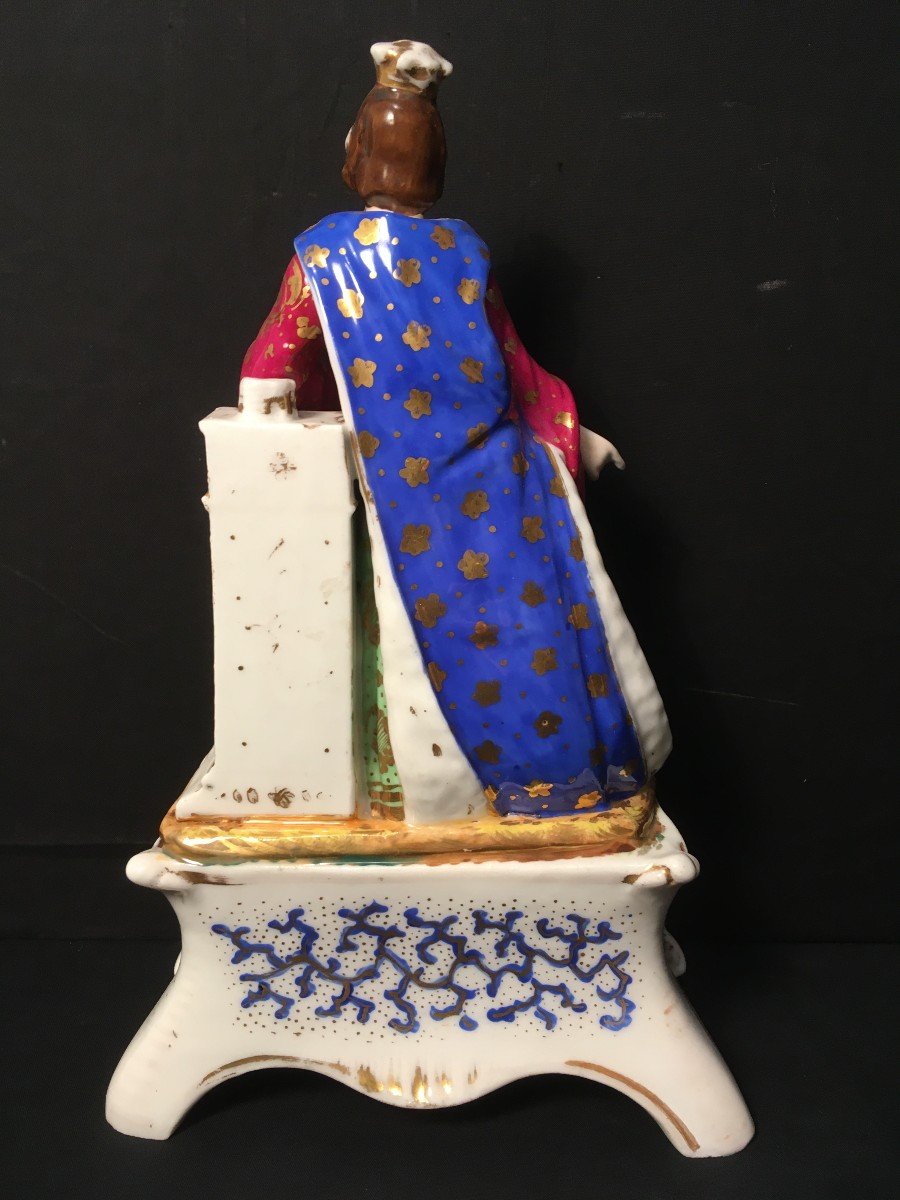 Paris Porcelain Troubadour Style Couple Forming Vases.-photo-6