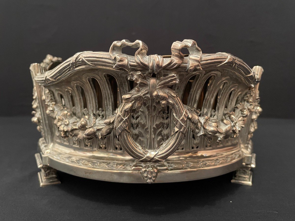 Importante Jardinière Argent Massif 3,1 kg Par L Lapar XIXème-photo-2