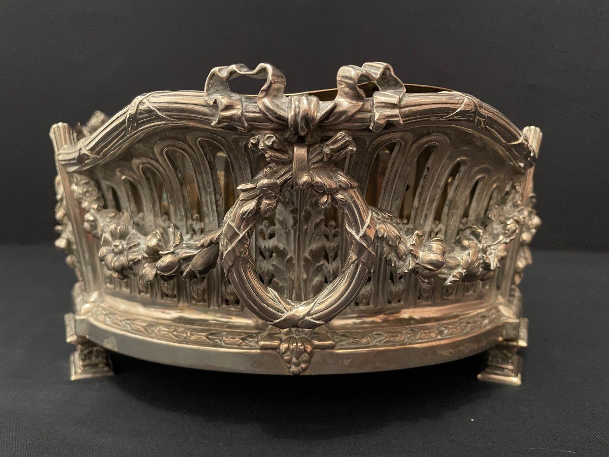 Importante Jardinière Argent Massif 3,1 kg Par L Lapar XIXème-photo-4