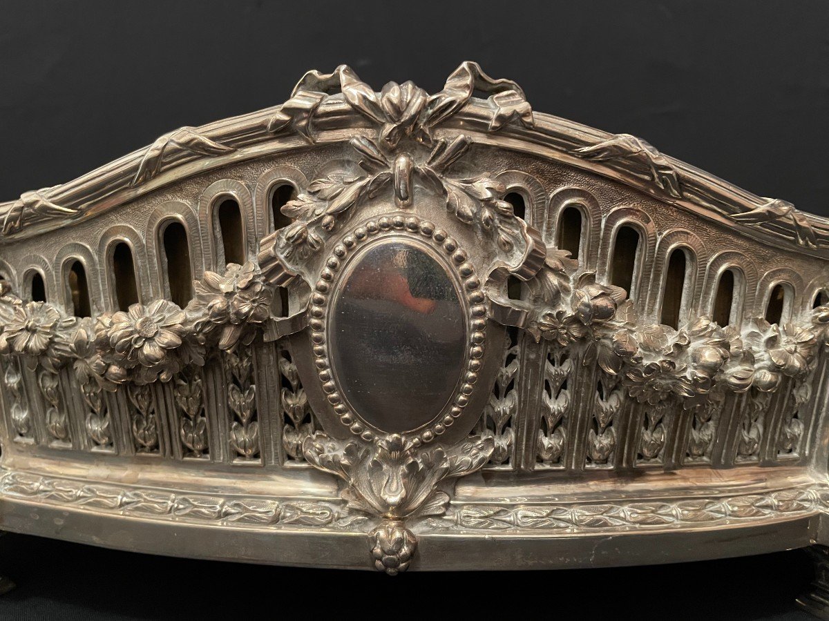 Importante Jardinière Argent Massif 3,1 kg Par L Lapar XIXème-photo-1