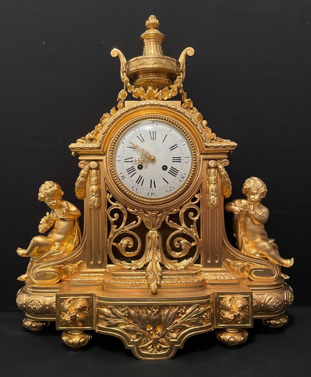 Important Fireplace Trim For Babies In Gilt Bronze Napoleon III-photo-2