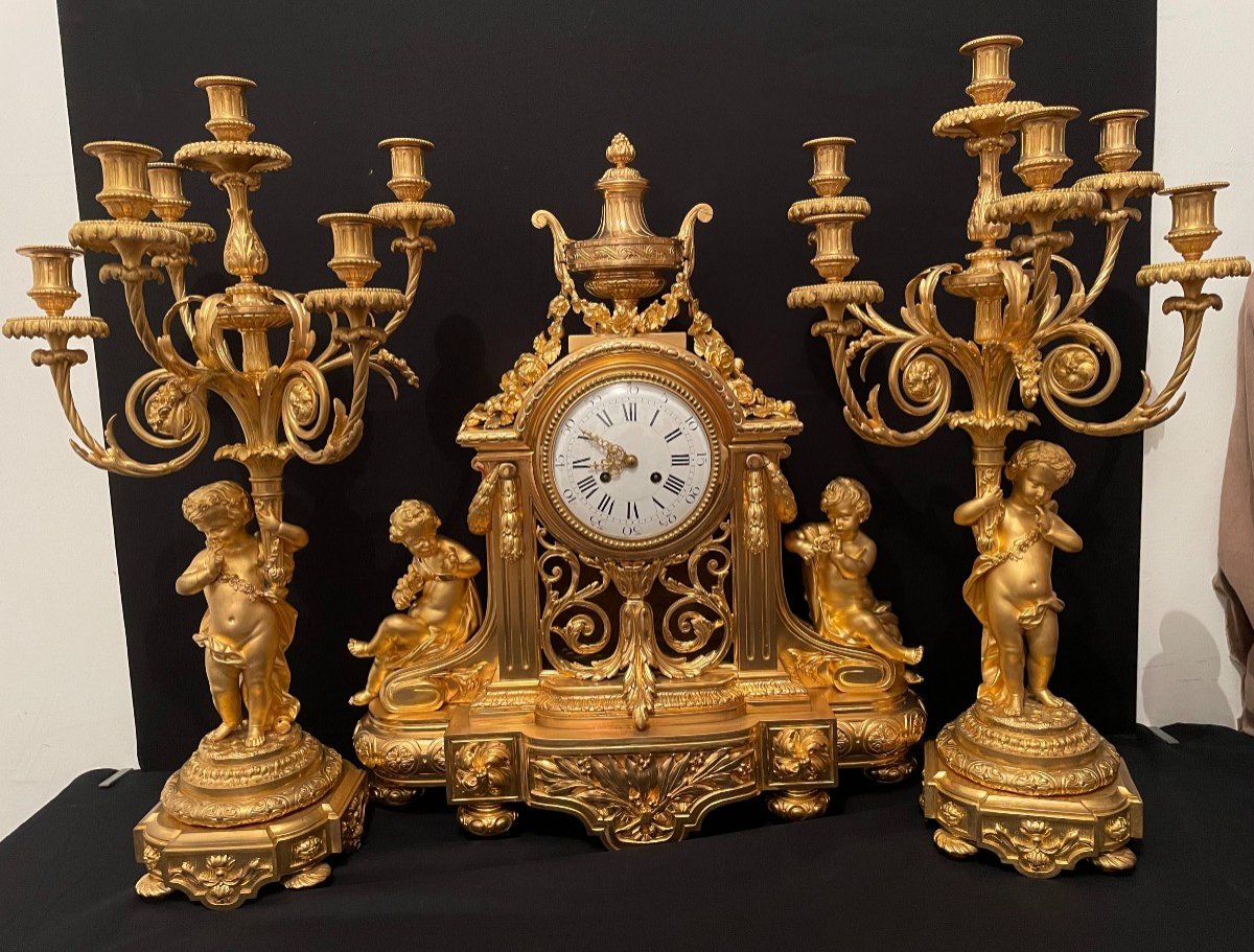 Important Fireplace Trim For Babies In Gilt Bronze Napoleon III