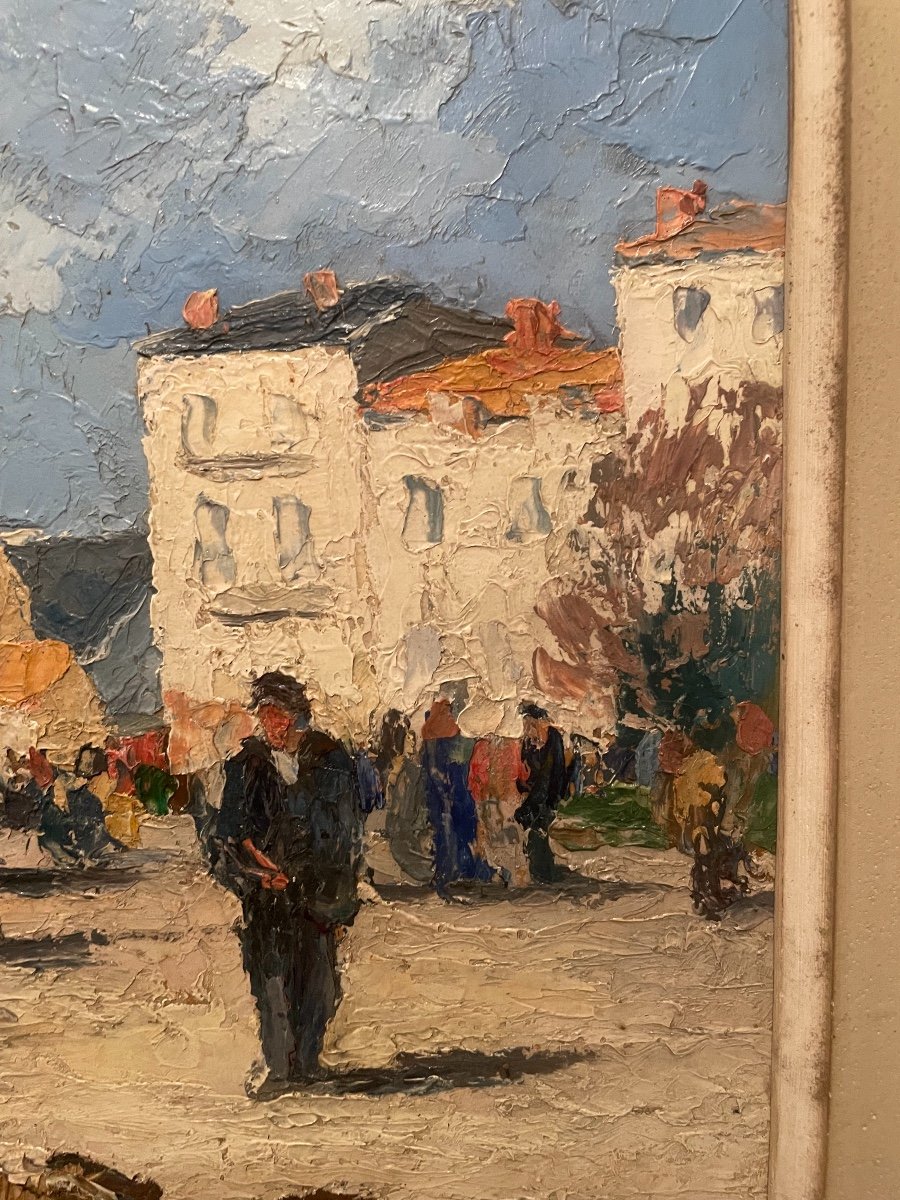 Painting Port Of La Rochelle By Gaston Balande-photo-5