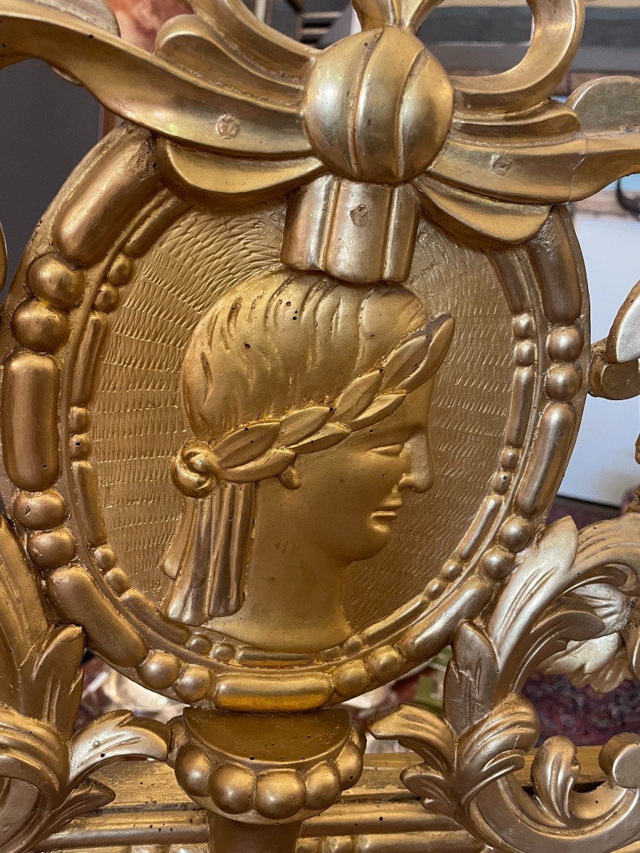 Mirror In Golden Wood 156 Cm Napoleon III Nineteenth-photo-8