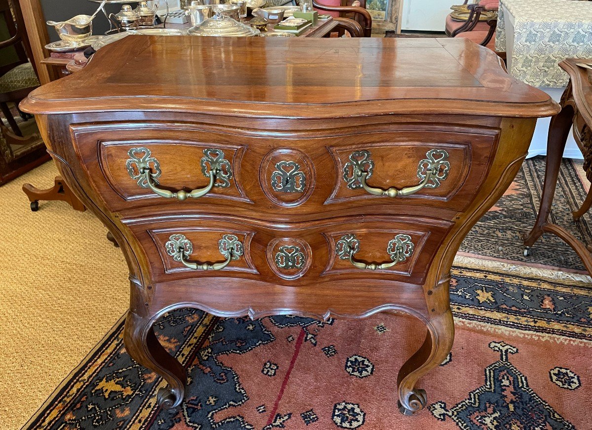  Commode Louis XV La Rochelle Meuble De Port   Acajou Et Gaïac époque XVIIIème