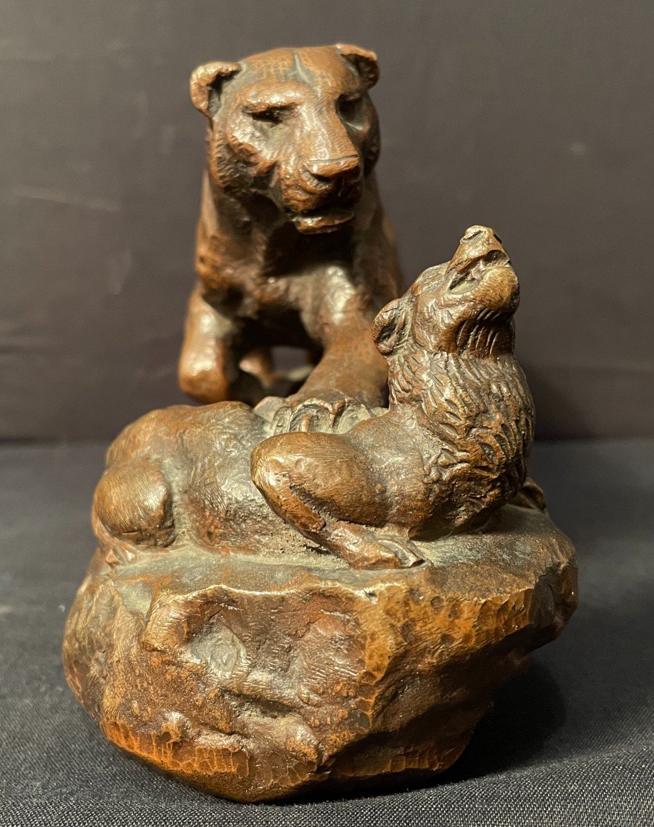 Bronze Panther Surprising A Zibeth By Barye Fonte Brame Nineteenth Century-photo-1