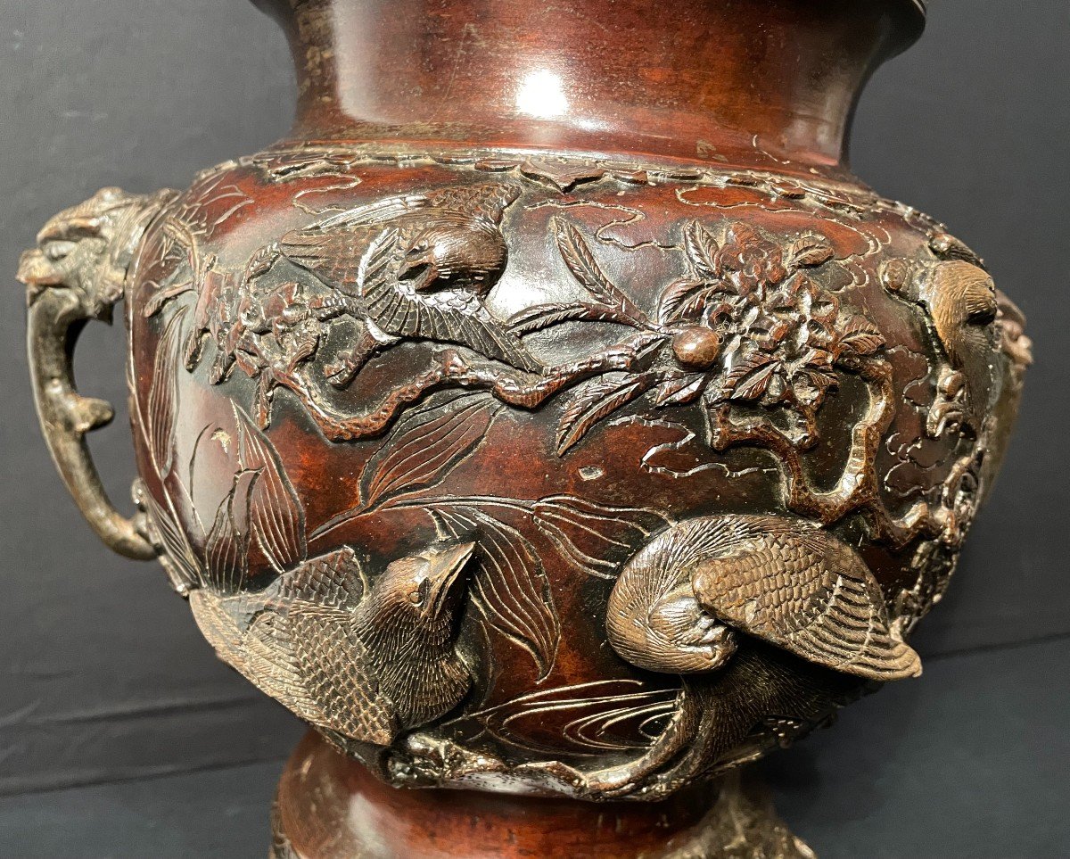 Japon Important Brûle Parfum En Bronze époque Meiji-photo-4