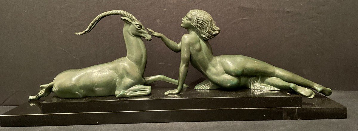 Le Faguays La Séduction Sujet Art Déco Leverrier Fondeur 1925 .-photo-2