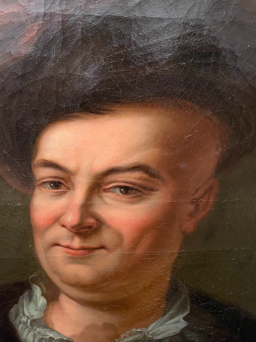 Painting  Portrait Of A Man In Bonnet Nineteenth Century-photo-4