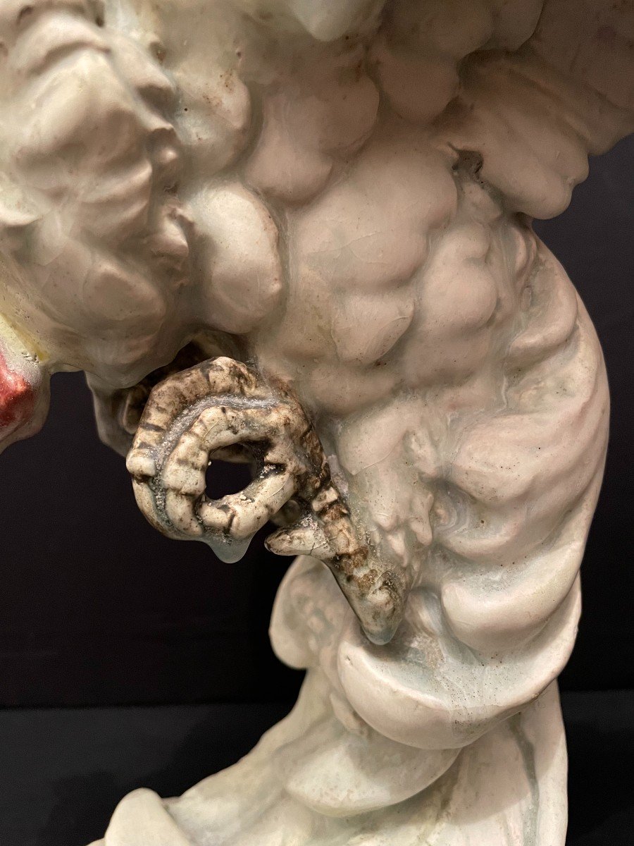 Vase Coq Combattant Par Edmond Lachenal-photo-2