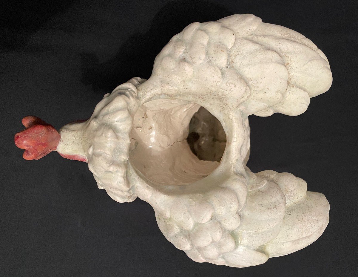 Vase Coq Combattant Par Edmond Lachenal-photo-7