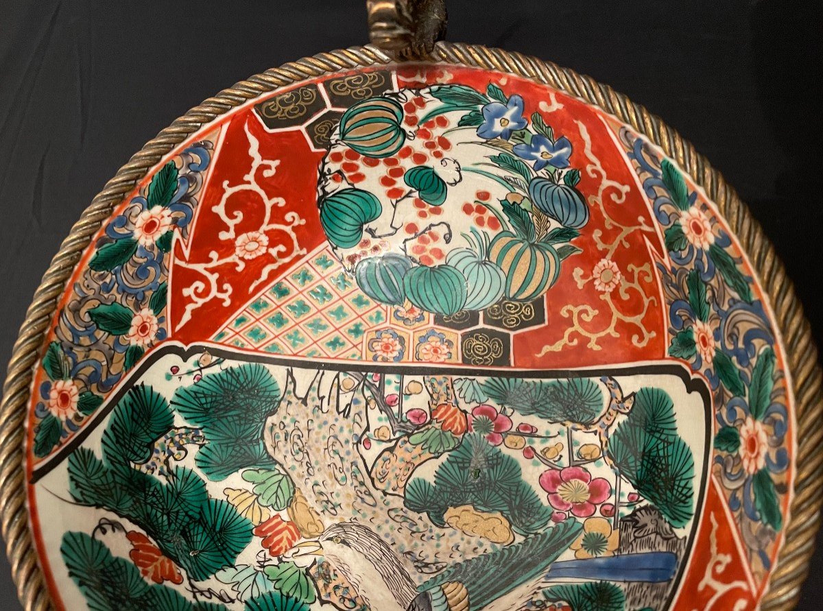 Japan Kutani Porcelain Cup Bronze Mount By Giroux Nineteenth Century-photo-3
