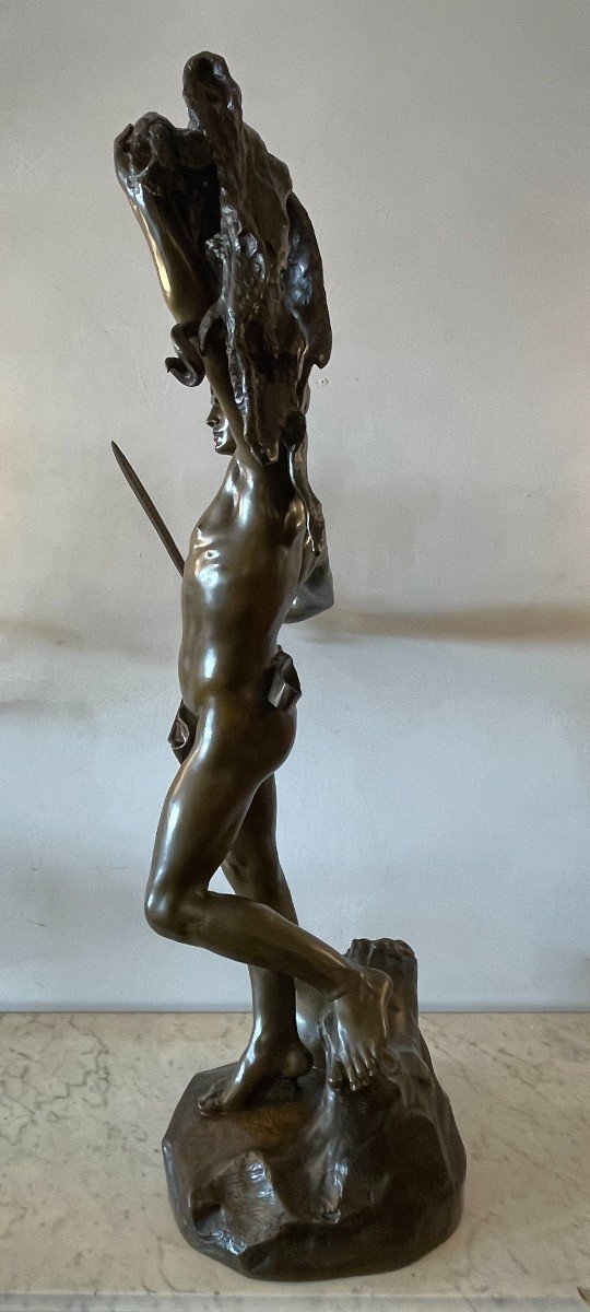 Large Bronze Statue 100 Cm Jason And The Golden Fleece By Lanson Fonte Susse Nineteenth Century-photo-1
