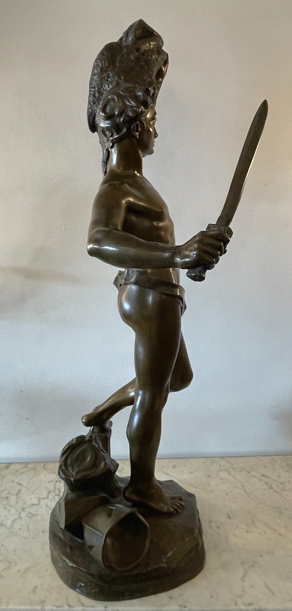Large Bronze Statue 100 Cm Jason And The Golden Fleece By Lanson Fonte Susse Nineteenth Century-photo-5