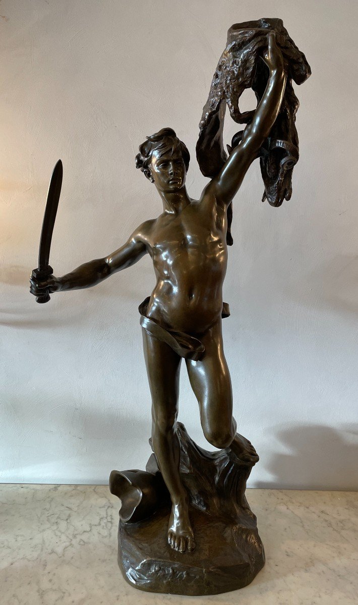 Large Bronze Statue 100 Cm Jason And The Golden Fleece By Lanson Fonte Susse Nineteenth Century