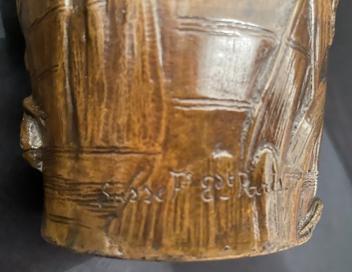 Art Nouveau Bronze Vase Irises And Water Lilies By Debon Susse Foundry 1909-photo-7