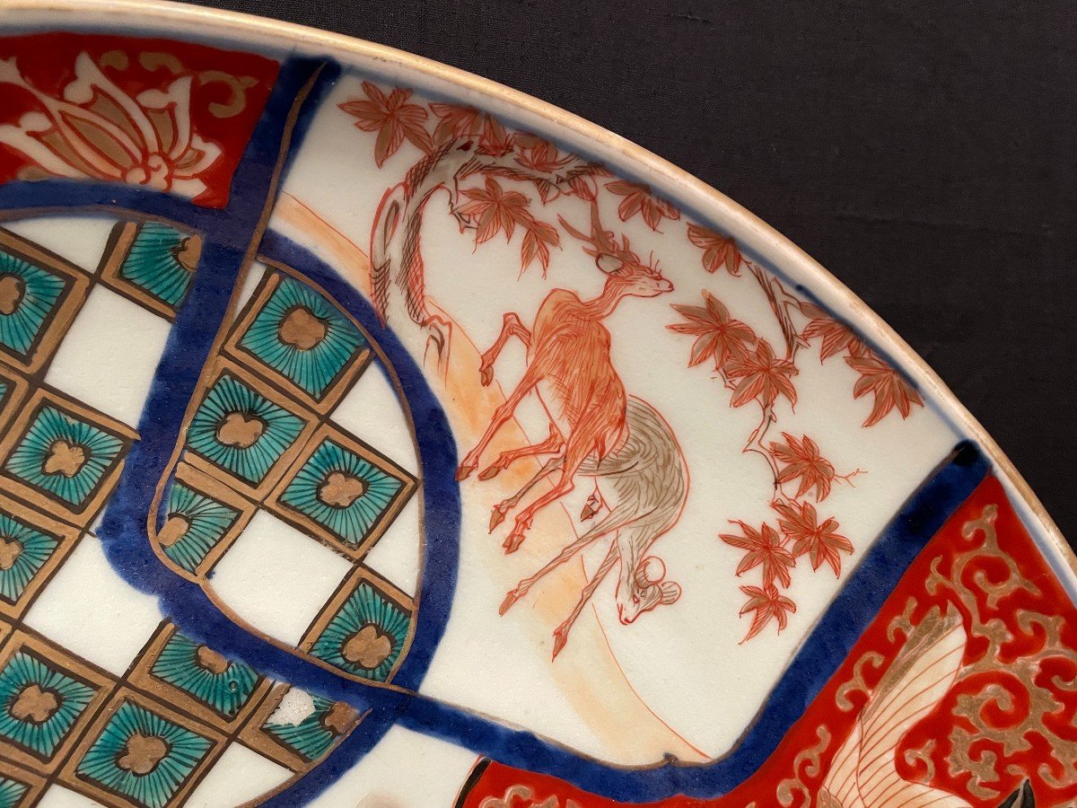 Japan Dragon Dish Imari Decor 40 Cm Meiji Late  Nineteenth Century-photo-3