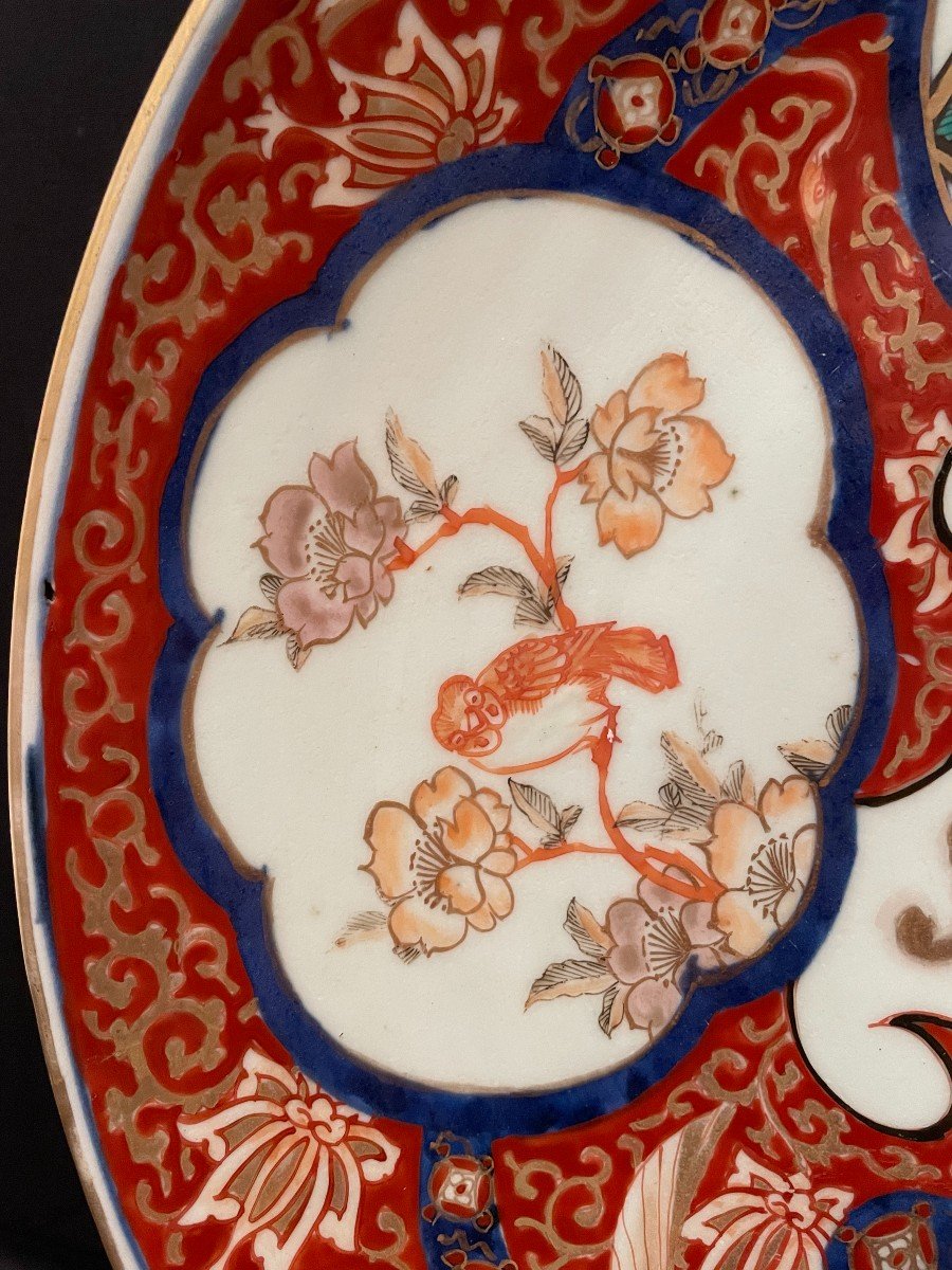 Japan Dragon Dish Imari Decor 40 Cm Meiji Late  Nineteenth Century-photo-1