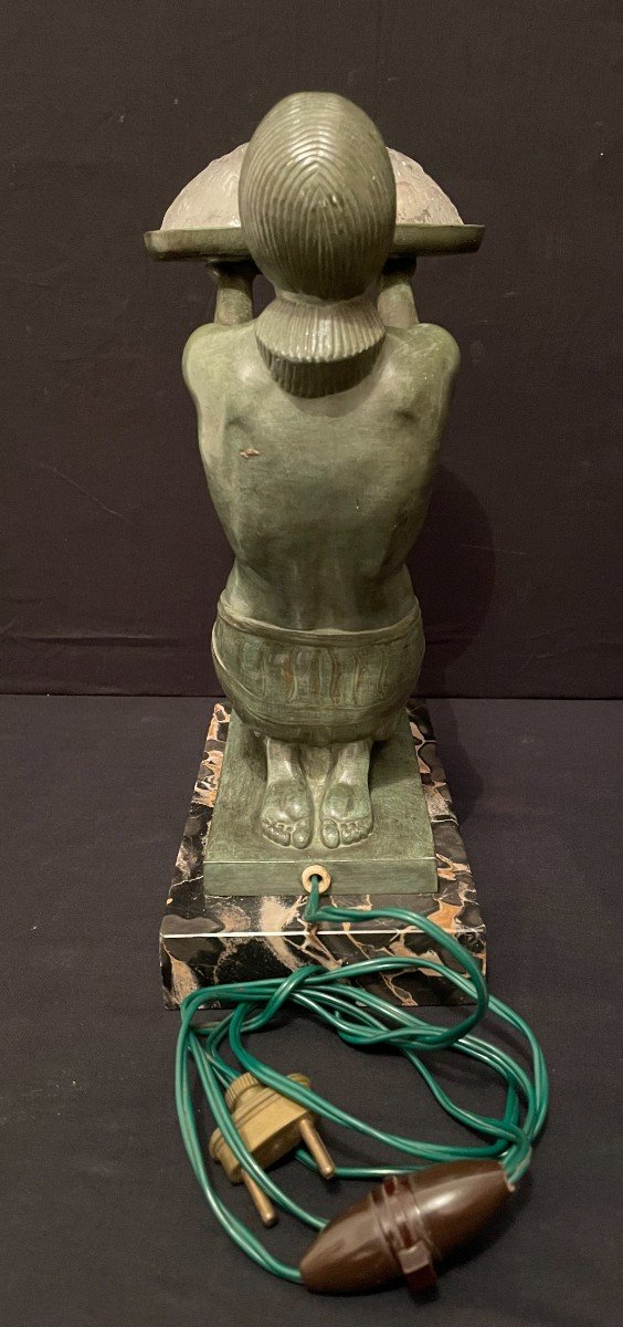 Le Faguays  et Daum Lampe Veilleuse Art Déco l'Offrande-photo-1